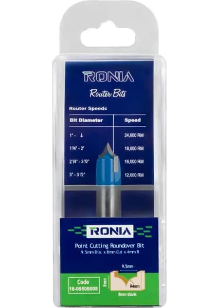 Uç Kesim Yuvarlama V Yivli Freze Ucu